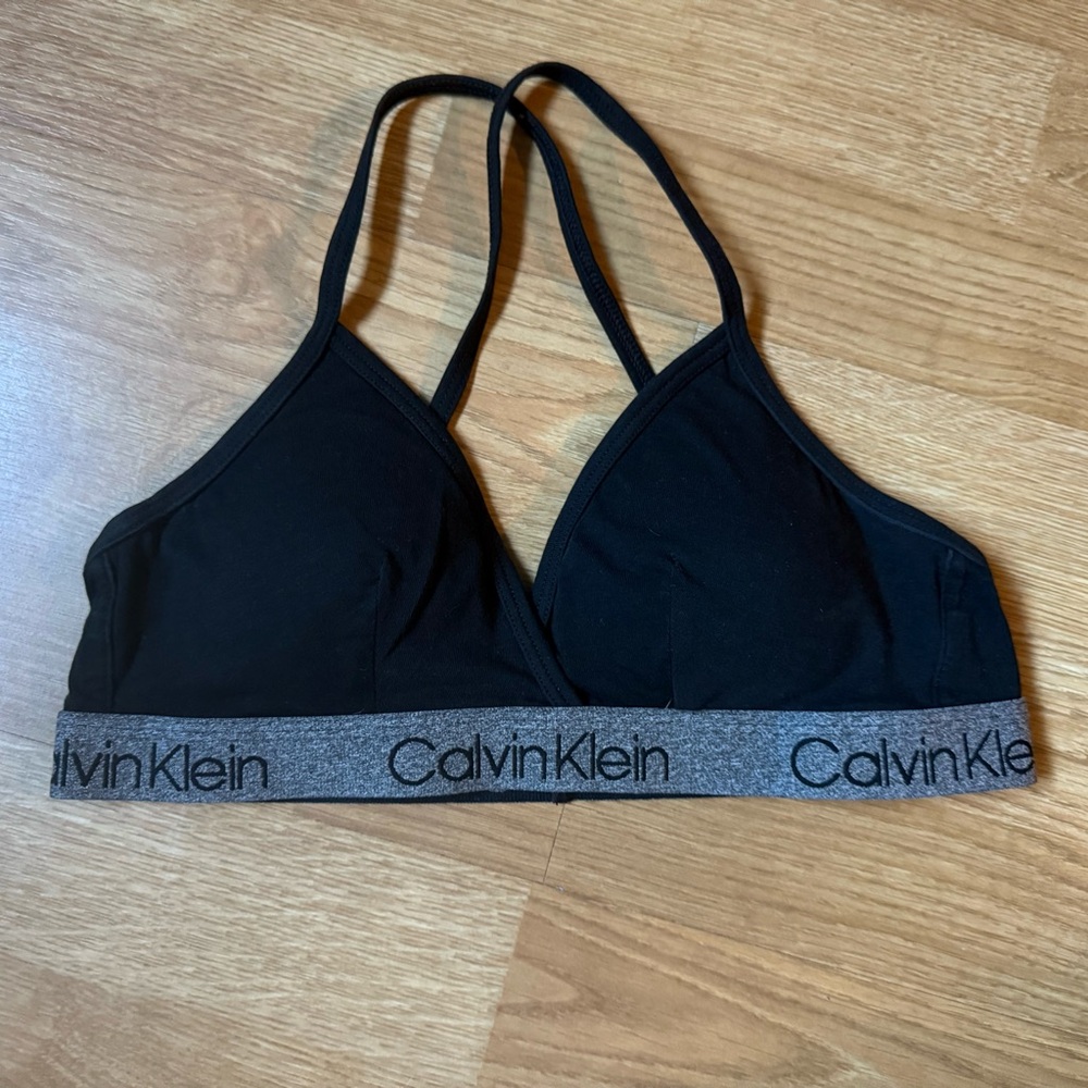 Calvin Klein Black Bralette with Gray Band